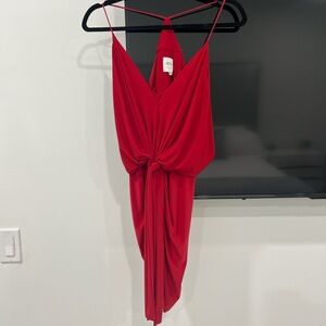 Elegant Red Midi Dress